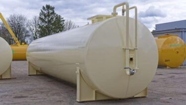 Above-ground, single-chamber steel tanks made for a customer from Lithuania | Ekonstal