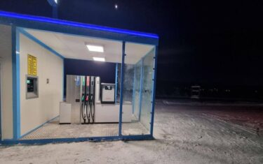 Konténeres üzemanyagtöltő állomás egy Tiesleidalen-i (Norvégia) megrendelő számára | Ekonstal